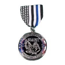 Bexar County SWAT Tricentennial Fiesta 2018 San Antonio 300 Flag Pinback Medal