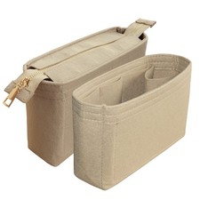 Felt Tote Bag organizer with Zipper Small Purse Organizer Insert With 2 Packs...