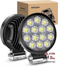 LED Pods 2Pcs 4.5Inch 42W 4200LM Round Flood Light Off Road Fog Lights