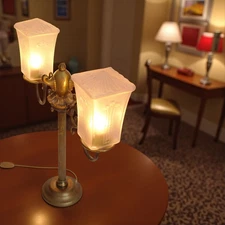 Art Nouveau Reading Lamp "HOGWARTS" Brass Unique Collector's Item