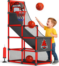 Kids Basketball Hoop Single Shot System Arcade Game Set: Indoor  Outdoor Sports