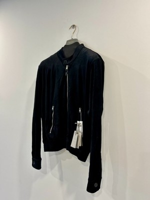 Tom Ford Slim-Fit Suede Bomber Jacket Navy IT 52 New w/ Tags Cashmere Blend