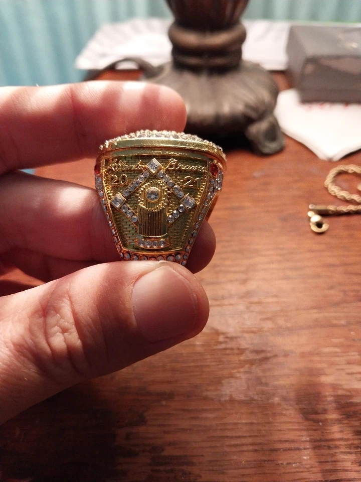 Anel Atlanta Braves World Championship Ring Albies #1 World Series 2021 - Imagem 4 de 4