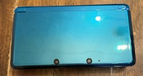 Nintendo 3DS Aqua Blue Metallic Teal Console CTR-001 USA System W/ charger
