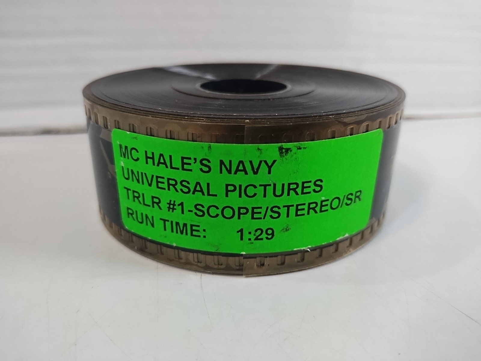 McHale's Navy 35mm MOVIE THEATER FILM TRAILER REEL Universal Green Band Vintage