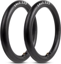 Heavy-Duty Inner Tube 14 Inch Electric Bike Tubes with Angled Valve Stem 2Packs
