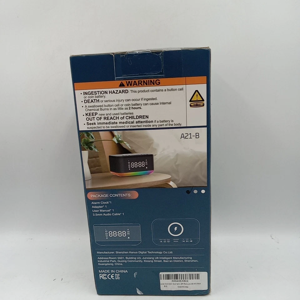 Alarm Clock Speaker Wireless Charger, Digital Alarm Clocks Bluetooth.........141 - Image 4 of 4