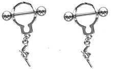 Nipple Shield Rings Barbell Barbells Hand Cuf...