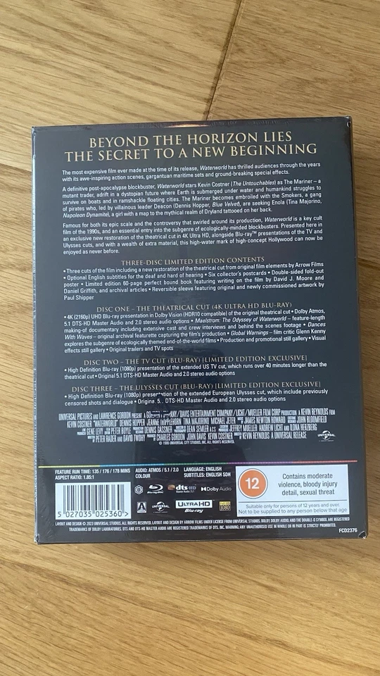 Waterworld 4K UHD/Blu-Ray 3 Disc ARROW LIMITED EDITION BRAND NEW SEALED - Image 3 of 4