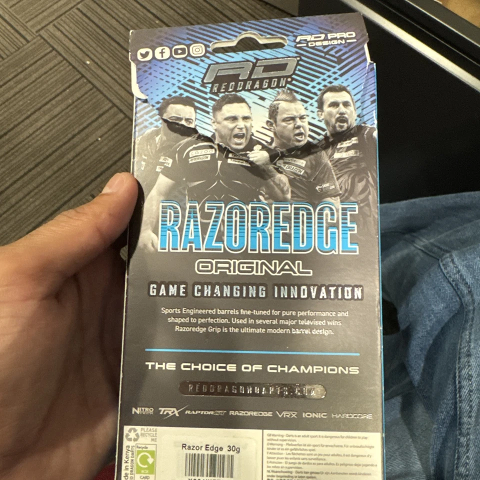 Red Dragon Razor Edge Original 30g 85% Tungsteno - Embalaje dañado Foto 3 de 3