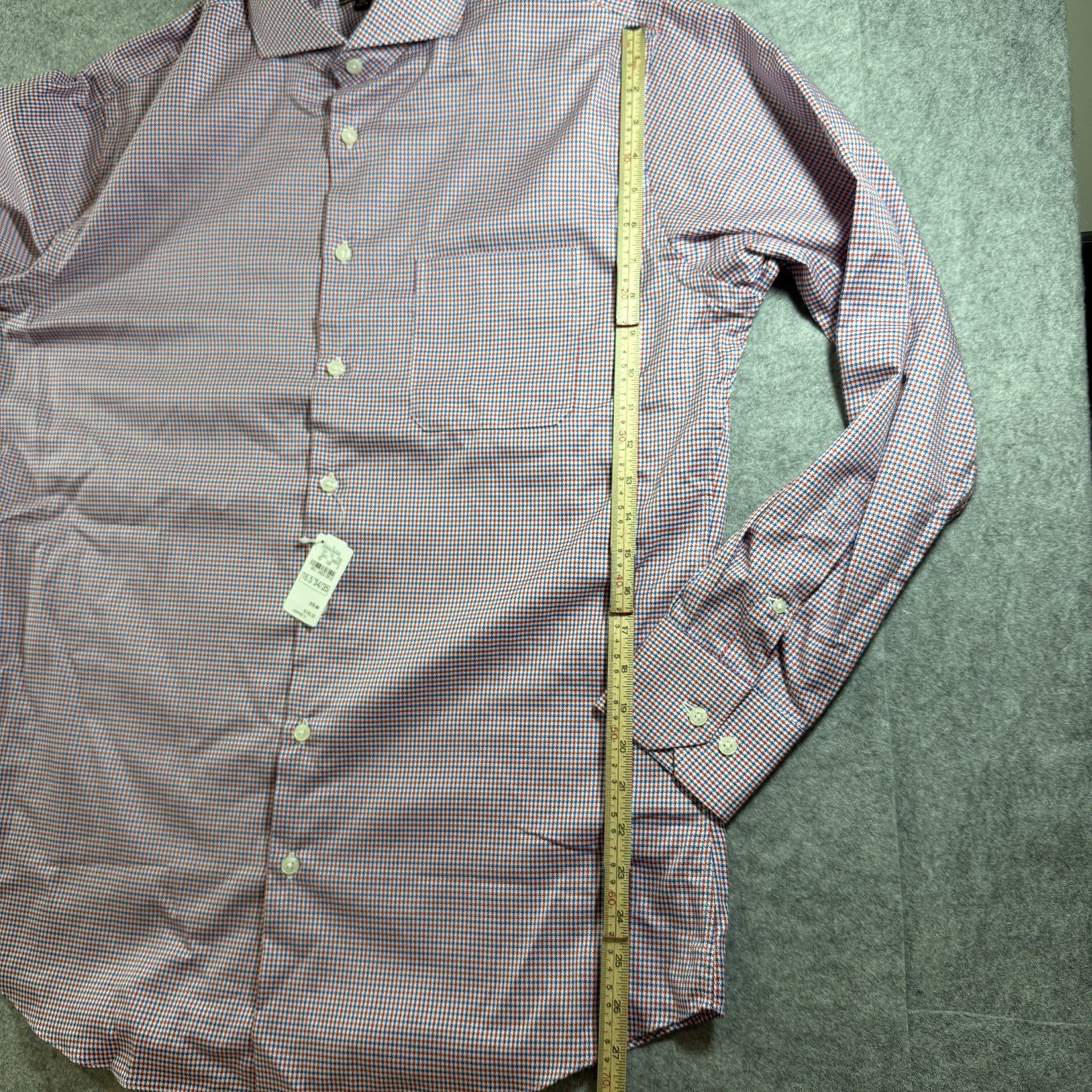 Neiman Marcus Trim Fit Shirt Mens XL Blue Red Geometric Button Up 16.5 34/35 thumbnail 8
