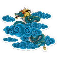 Chinese Cloud Dragon - Vinyl Decal Sticker - Car Window Laptop - ebn8211