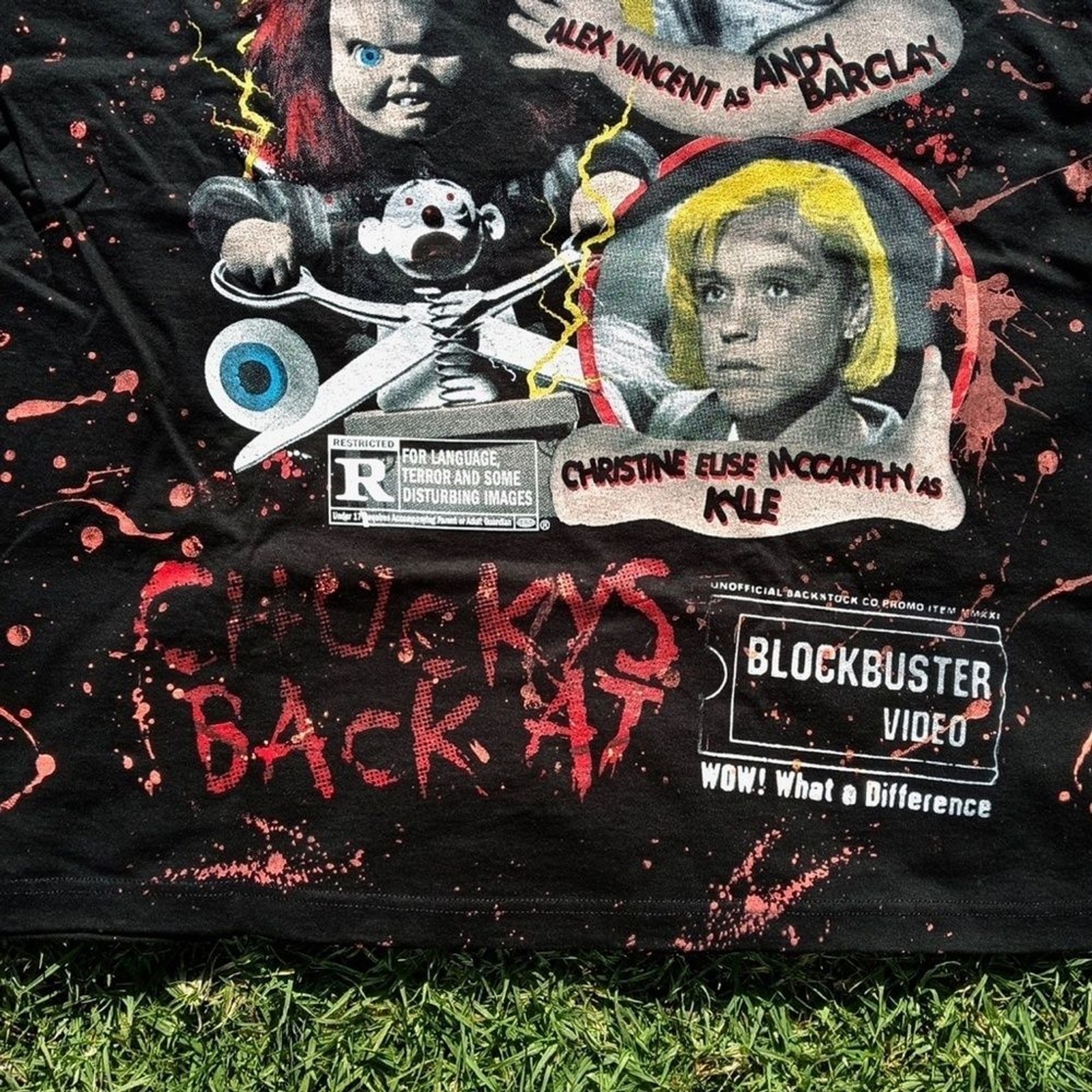 CHILD'S PLAY 2 T-Shirt Size 2XL Chucky Horror Movie All Over Print Bootleg image 6