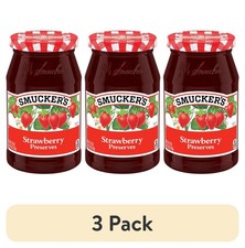 3 pack, Smucker's Strawberry Preserves, 18 Ounce.