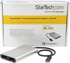 StarTech.com Thunderbolt 3 To Dual HDMI Adapter For Mac & Windows-4K 60Hz