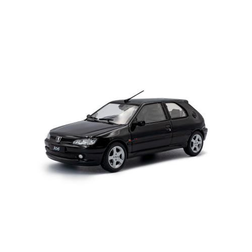 Peugeot 306 S16 1994 Noir Onyx 1:43 Solido Auto Stradali -D- Neues Modell-image