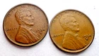 1934-D Lincoln 1c Pair ~Xtra Fine? ~ Sharp Wheat Lines! ~ Bargain!  ~ E20(3)
