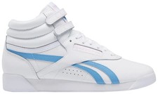 NEW Reebok Freestyle Hi Women's Sneakers White and Radiant Aqua Size 11