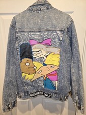 Members Only X Nickelodeon Hey Arnold Blue Jean Jacket Size XXL