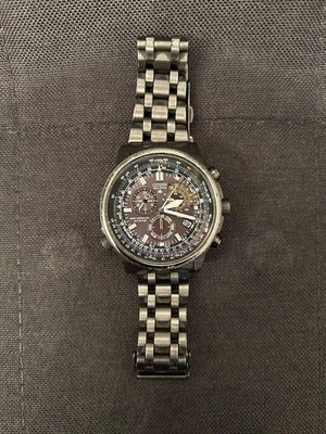 Citizen Promaster Sky PMP56-2933 Chronograph Solar Radio Watch DLC Titanium