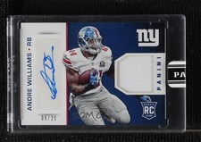 2015 Panini Super Bowl XLIX Promo Pack Rookie 9/25 Andre Williams Patch Auto 3b8