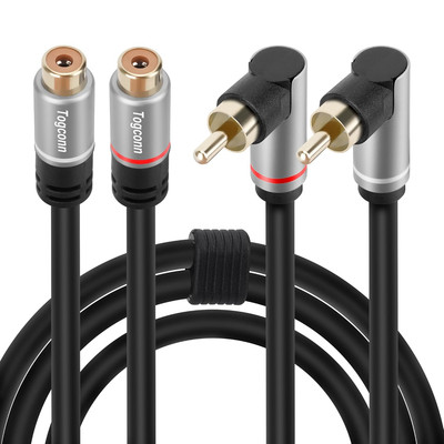 RCA Extension Cable, 2RCA Male to 2 RCA Female Stereo Audio Cable Adapter 24K