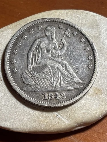 1842 Seated Liberty Half Dollar 50c Silver Medium Date