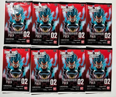 8 packs of Dragon Ball Super Card Fusion World Tournament Pack 02 English
