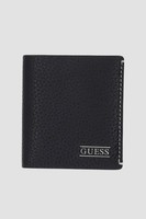 Guess Herren-GeldböRse Boston Aus Schwarzem Leder, GrößE S