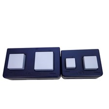 Creative Memories Square Craft Punch Lot 2 Blue Gray 1-1.75 In Scrapbook Cards