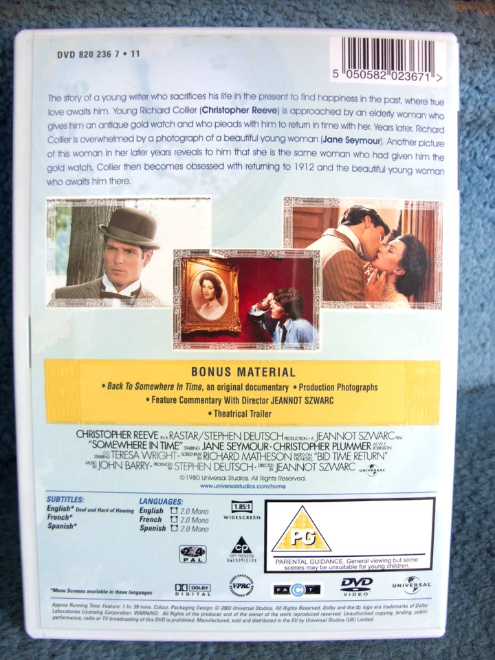 Somewhere in Time (DVDR2) 1980 Christopher Reeve 99mins+Extras (BARGAIN) - Image 2 of 4