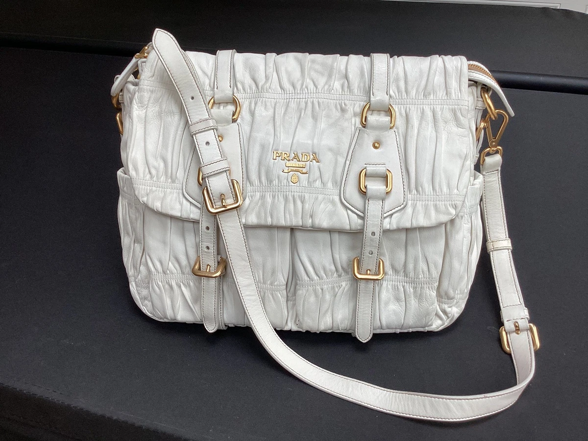 PRADA SHOULDER BAG WHITE  SALE！ PRADA Shoulder Bag White Bags & Handbags for Women for sale | eBay