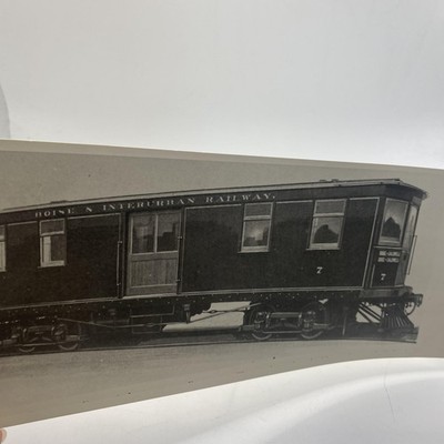 Vintage 1948 Boise Interurban Railway Freight Motor Train Photo B&W Original