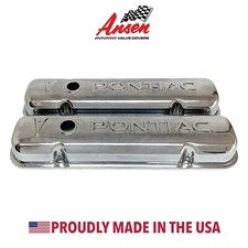 Pontiac Valve Covers Polished - Raised Letter Logo Die-cast Aluminum - Ansen Usa Pontiac Valve Covers Polished - Raised Letter Logo Die-cast Aluminum - Ansen Usa