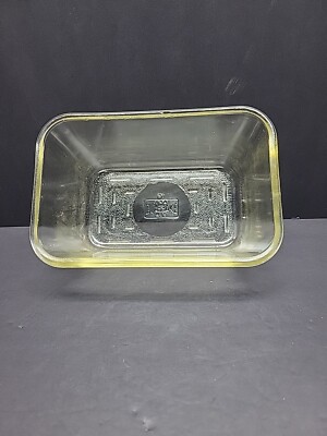 Glasbake 805 Clear Glass Loaf Pan Dish with Lid (7.5''x5'') Retro Kitchen Vintage 