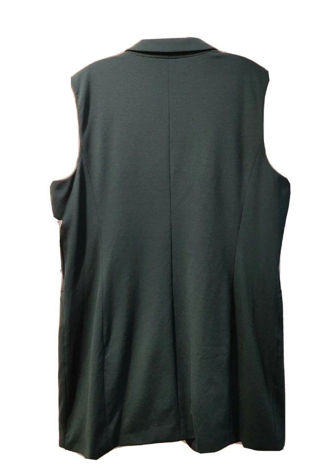 Apt 9. Elegant  Dark Green Dress Vest Sz L Underarm Pit To Pit 22" L33" - Image 2 of 3