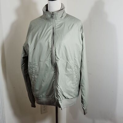 Izod Golf Light Brown Windbreaker Zipper Jacket w/Vent Opening, Size Medium