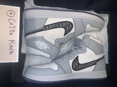 Jordan 1 High x Dior Gray 2020 for Sale | Authenticity Guaranteed | eBay