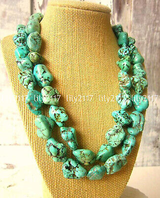 African beaded turquoise necklace | African tribal jewelry | One size f -  Afrikrea