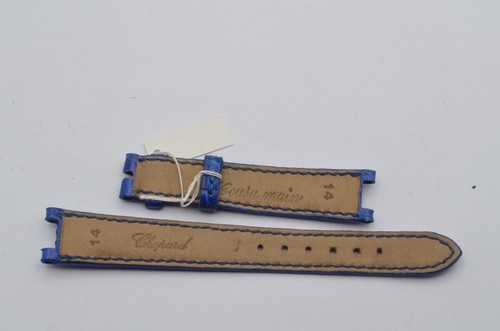 CHOPARD LEDER ARMBAND BRACELET 14MM NEU FÜR DORNSCHLIESSE 12MM BLAU - Bild 2 von 2