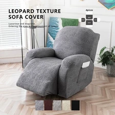 Recliner Chair Cover,Stretch Sofa Cover 1 Seater With Arm Rest, Couch Cover Soft