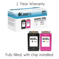63XL Ink Cartridges for HP envy 4520 Deskjet 3632 Officejet 3830 4650 4655 5255