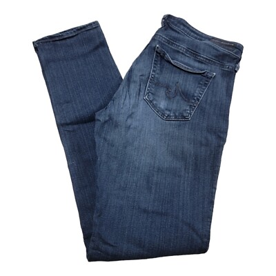 adriano goldschmied stilt cigarette jeans Leg Slim Straight Size 28 Blue Denim 37 1 2 in Inseam AG Adriano Goldschmied The Stilt