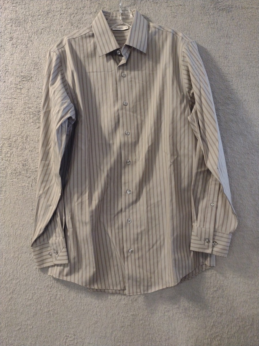kenneth cole new york dress shirt KENNETH COLE NEW YORK MENS BUTTON FRONT DRESS SHIRT MULTI COLOR SIZE XL MSRP $89