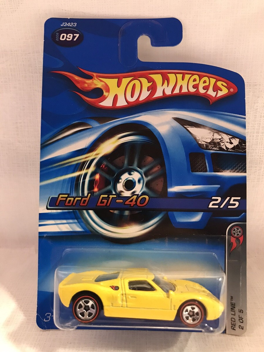 Hot Wheels 2006 Red Line Ford GT-40 Yellow Carded | eBay