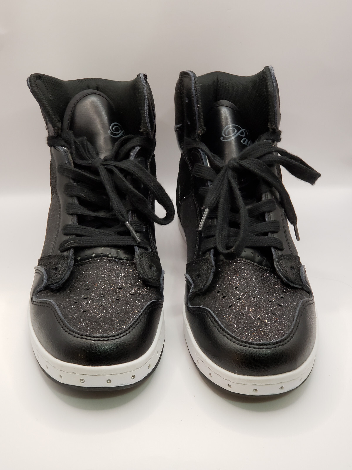 Pastry Boy Black Hip Hop High Top Glitter Dance Shoes… Gem