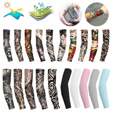 5/10pcs Tattoo Cooling Arm Sleeves Cover Basketball Golf Sport UV Sun Protection