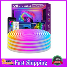 "20Ft Neon Rope Lights,Flexible Led Rope Lights Control with App/Remote,Multiple