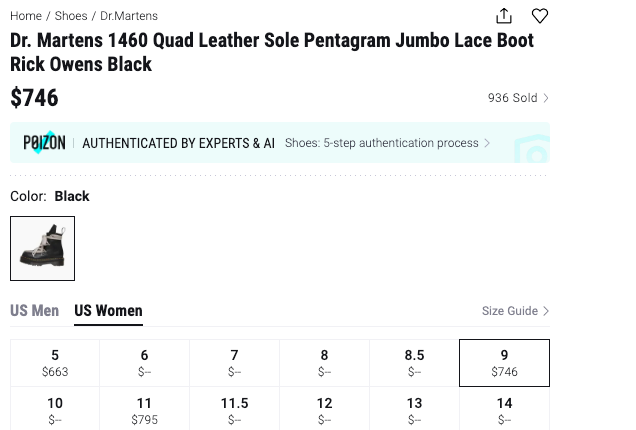 Dr. Martens 1460 Quad Leather Sole Pentagram Jumbo Lace Boot Dr. Martens 1460 Quad Leather Sole Pentagram Jumbo Lace Boot