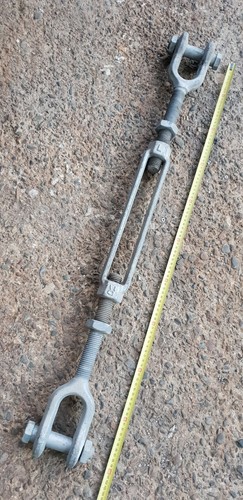 Heavy Duty GALVANISED Turnbuckle Jaw & Jaw Wire Rope Rigging Screw 1m Long 9kg